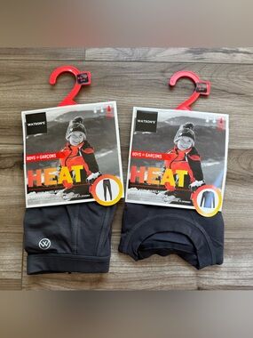 LONG JOHN BASELAYER SET BOYS size XS 5-6 Watson’s Black NEW